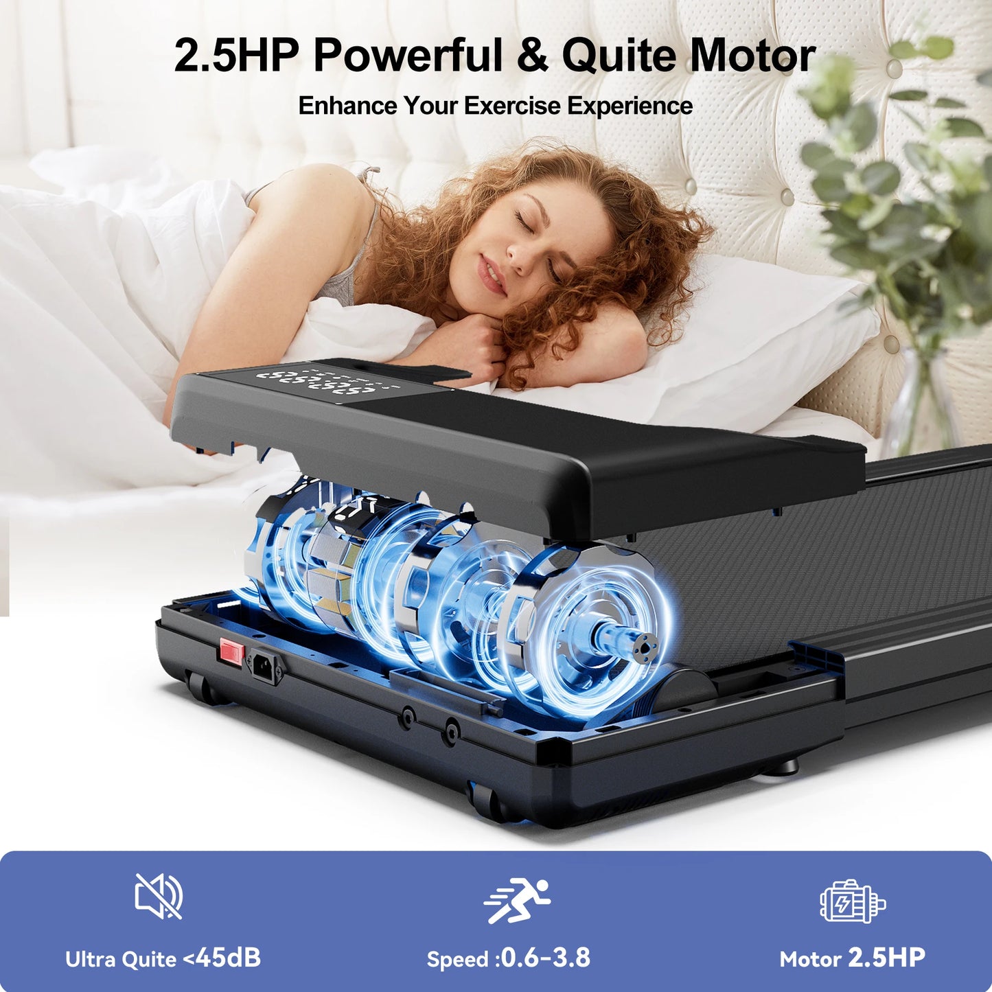 3-In-1 Portable Treadmill With Remote Control