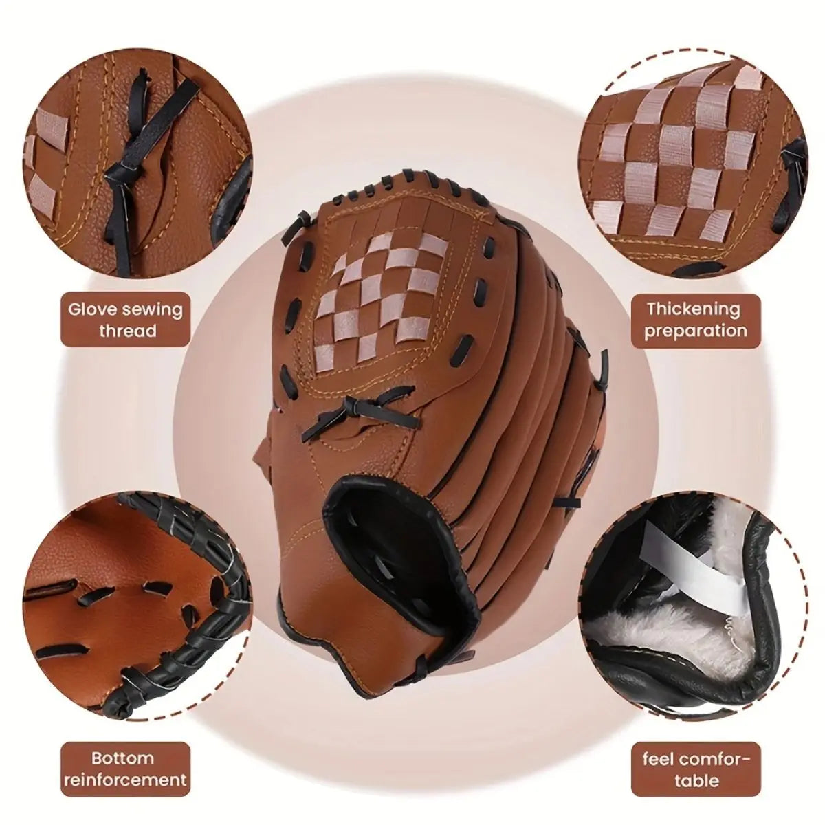 Premium Synthetic Leather Baseball Glove
